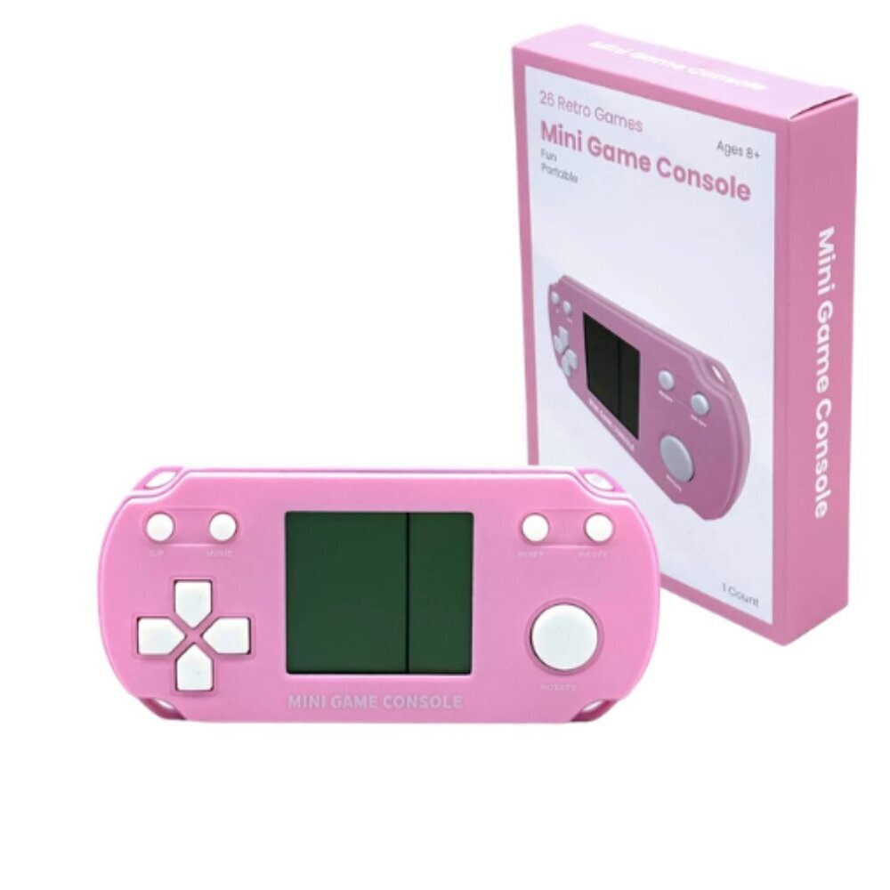 Pink Mini Handheld Game Console 26 Retro Games Portable LCD Gaming System
